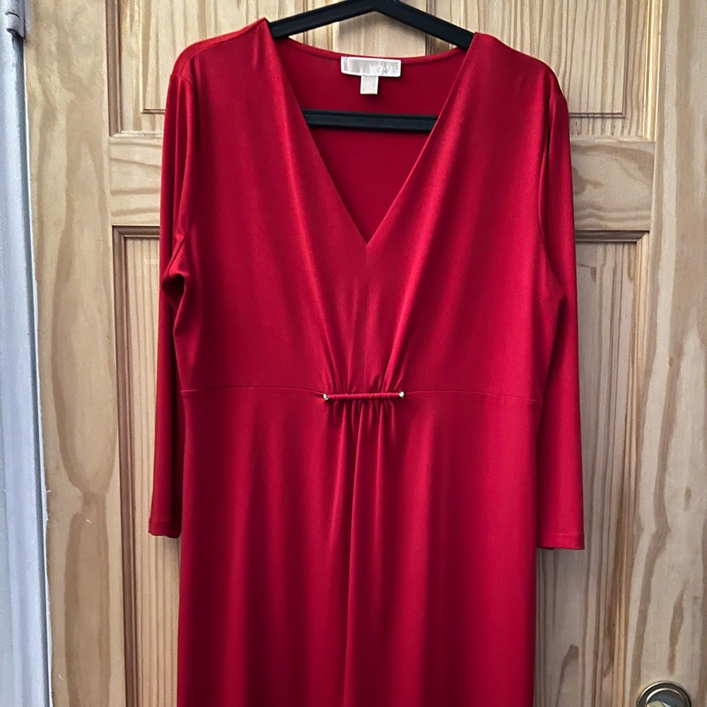 Beautiful hot red Michael Kors dress for special occasions, worn one time.